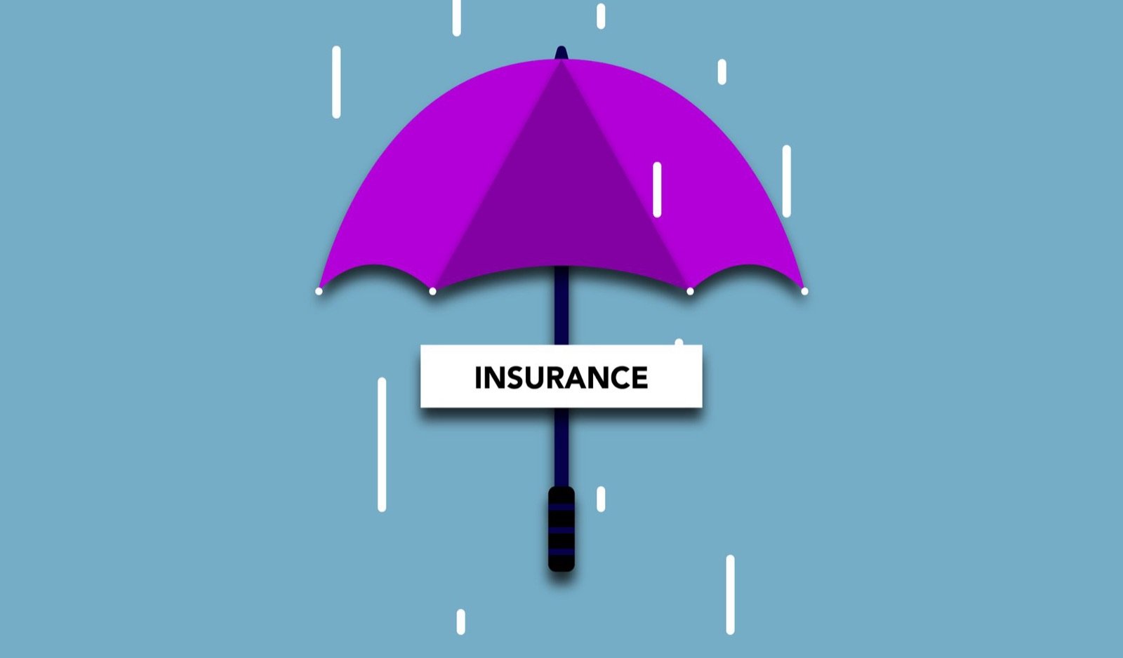 A home sheltered under an umbrella, representing protection from water, fire, and mold damage